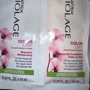 Matrix biolage Color Last Aqua Gel shampoo Conditioner travel sample hair care